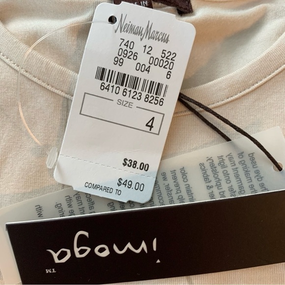 Imoga Ivory and Pink Frilly Sparkle High Heel Graphic Tshirt Size 4 - Picture 3 of 5